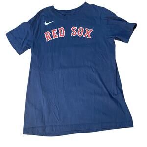 Nike dark navy Boston Red Soxs 16 shirt sleeve youth shirt SIZE L
